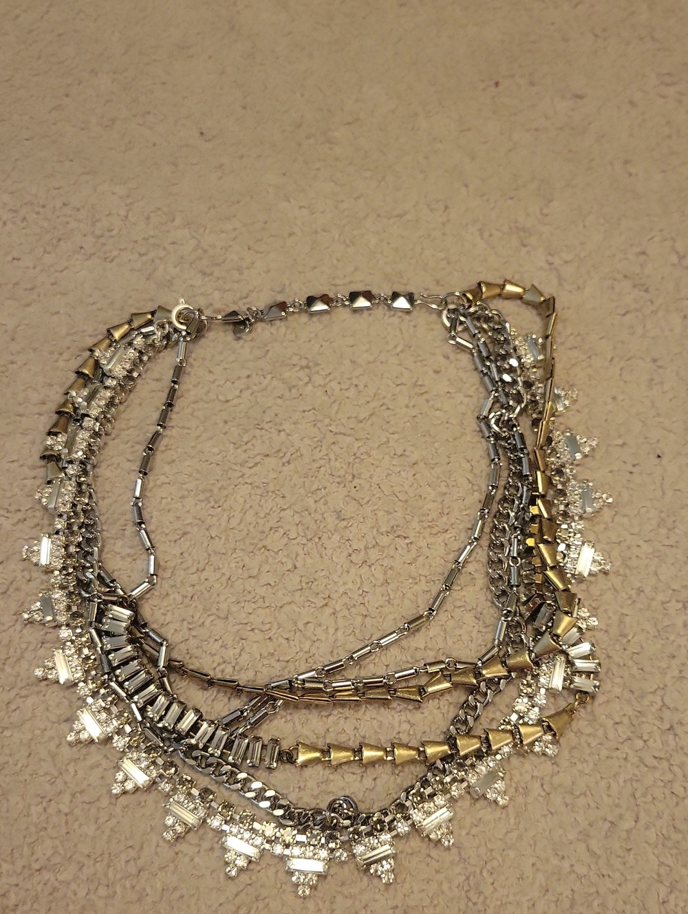 Stella & Dot Two-Tone Layered Necklace - Silver & Gold